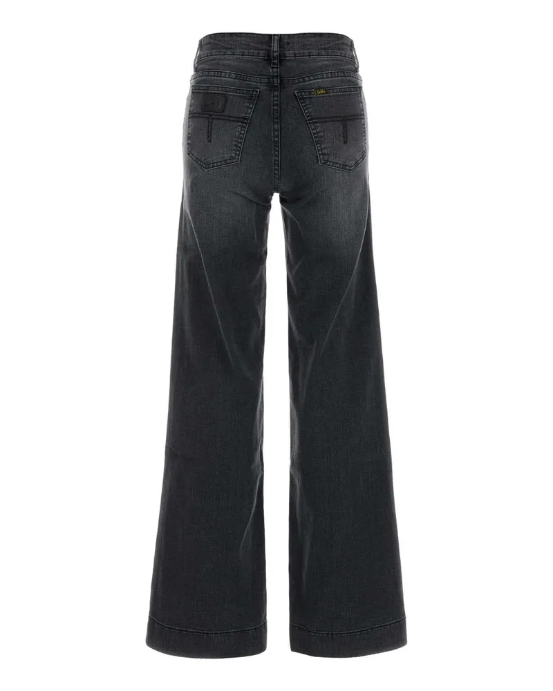 Lois Women's Slate Stretch Denim Lorna Wide-Leg Jeans Brushedblack Black