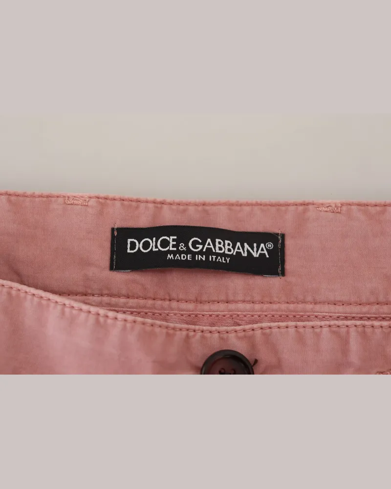 Dolce & Gabbana Cotton Chino Shorts — Pink Pink