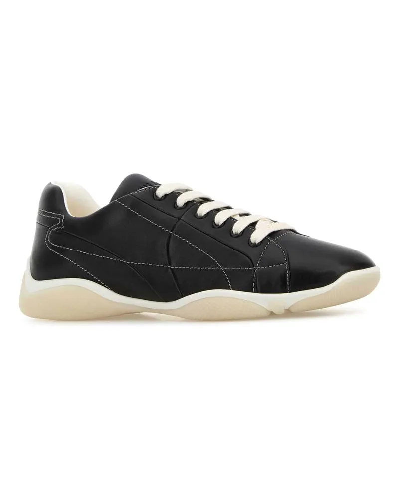 Prada Men's Black Nappa Leather Sneakers Nero Agnello Black