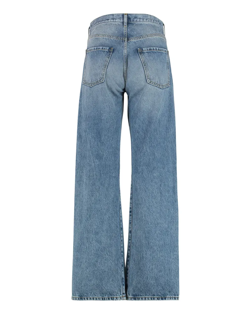 Maison Margiela Women's 5-Pocket Straight-Leg Jeans Denim Cotton Blue