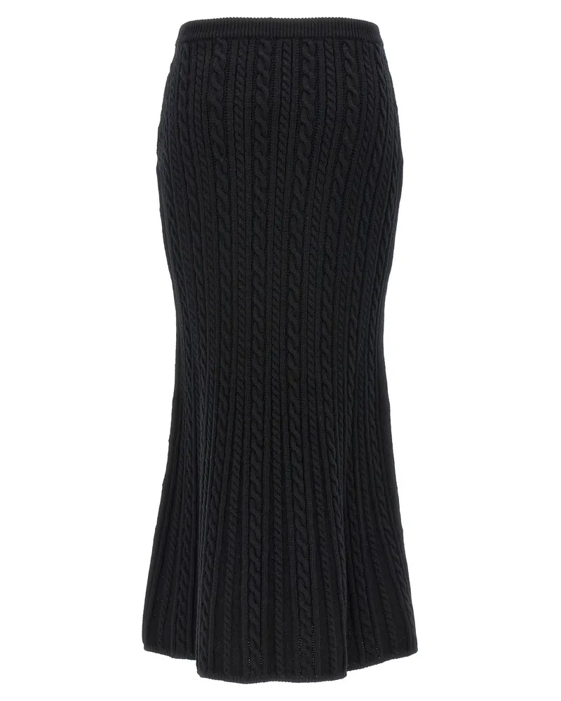 Alessandra Rich Women's Black Wool Mini Skirt Black