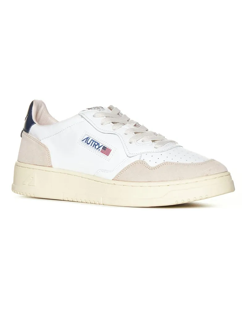 AUTRY Men's Sneakers Medalist White Leather Suede Calf Trainers White