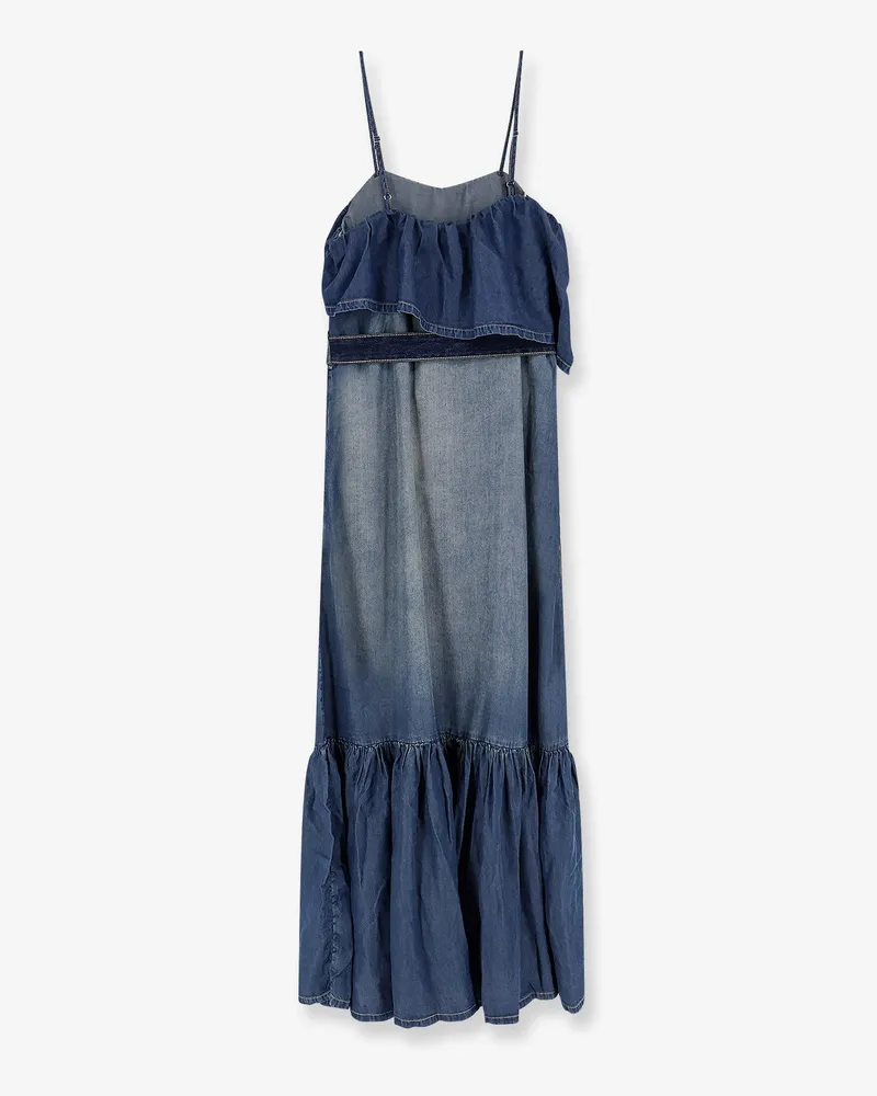 Pinko Women's Dress Chiarodiluna Denim Blue Lyocell Blue