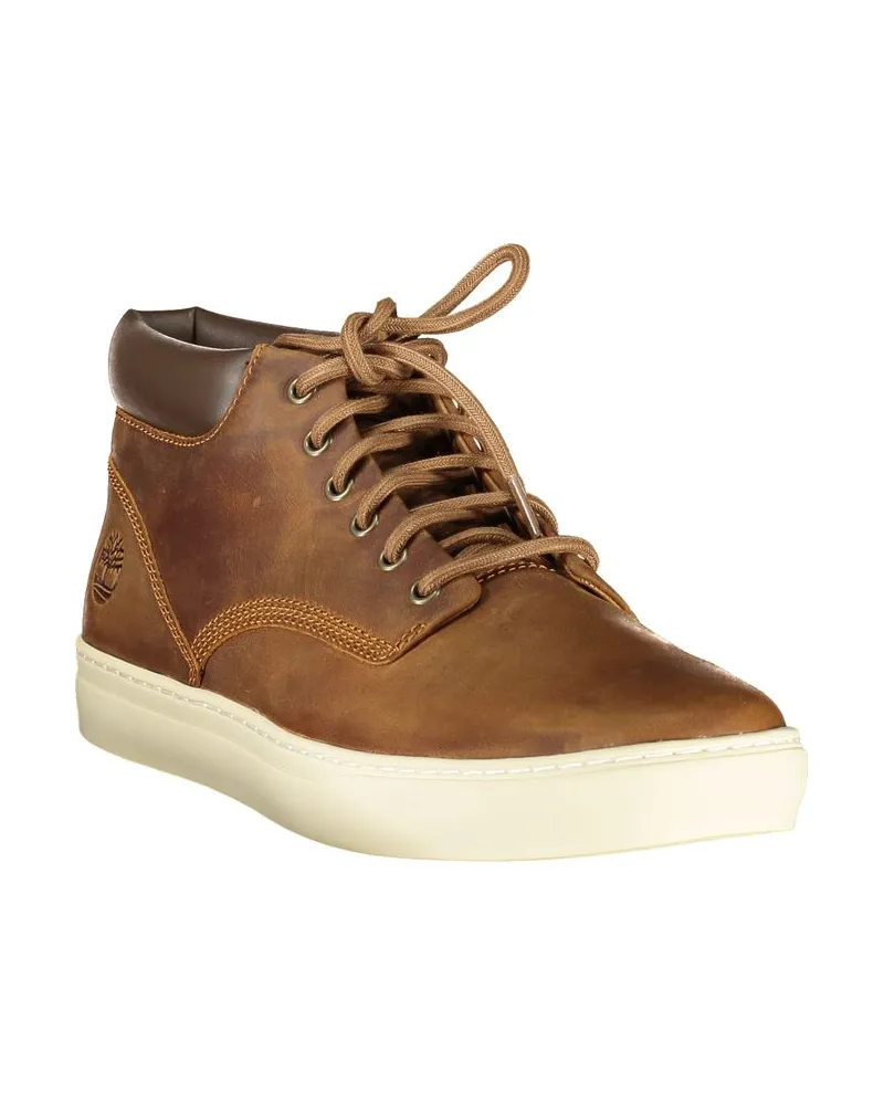 Timberland Mixed Material Lace-Up Sneaker — Brown Brown
