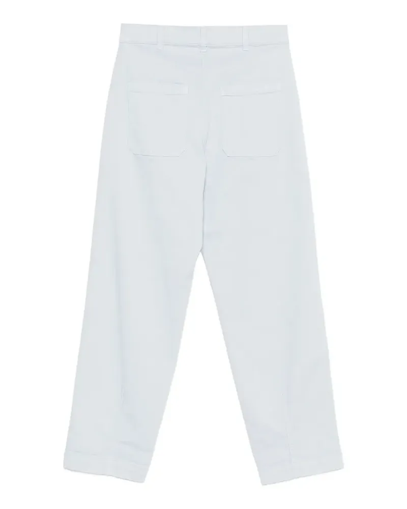 Eleventy Women's Belt-Loops Trousers Ss26 W White