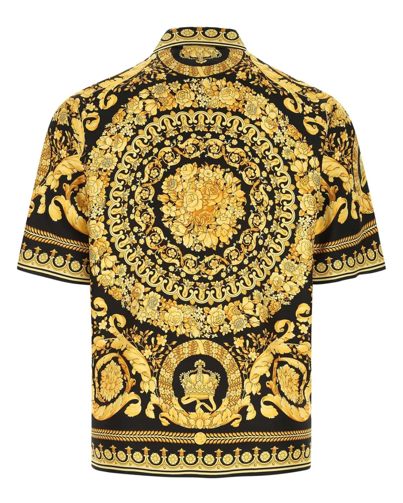 Versace Printed Silk Shirt — Multicolor Multicolor