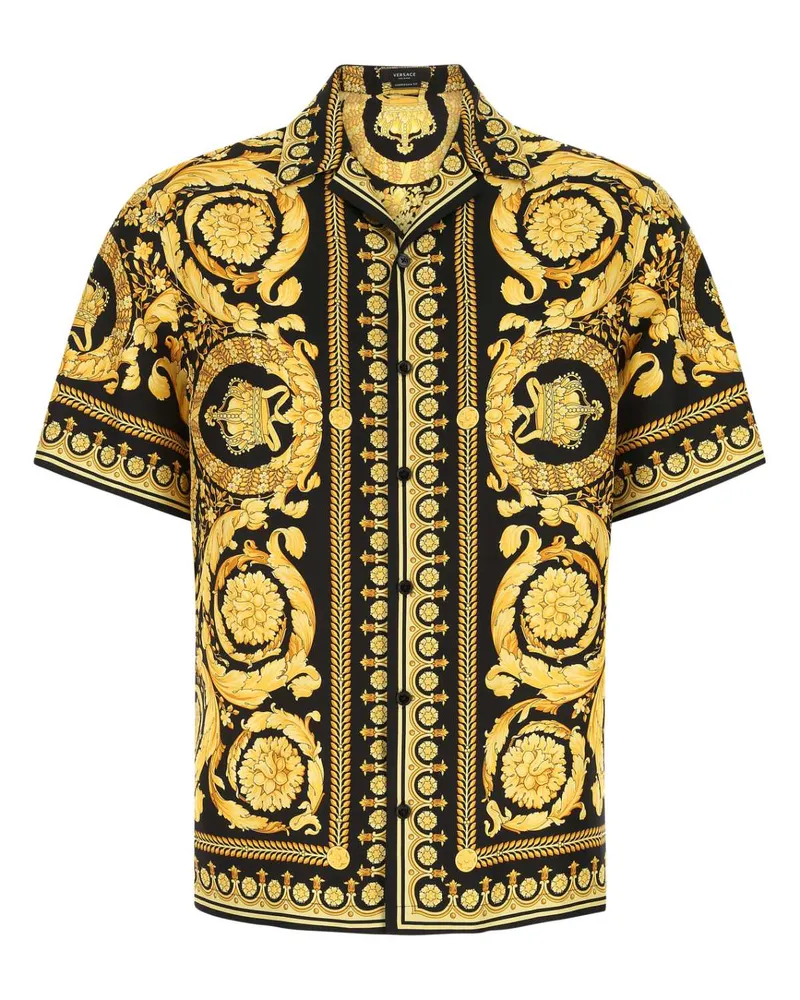 Versace Printed Silk Shirt — Multicolor Multicolor