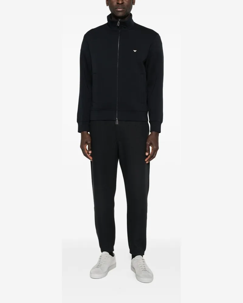 Emporio Armani Logo Cotton Sweatshirt — Black Black
