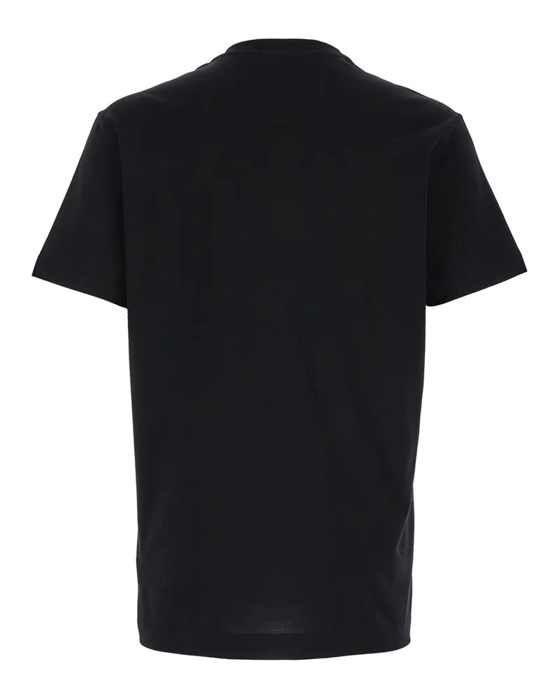 Dolce & Gabbana Men's T-Shirt With Signature Logo Black Cotton T-Shirts And Polos Black