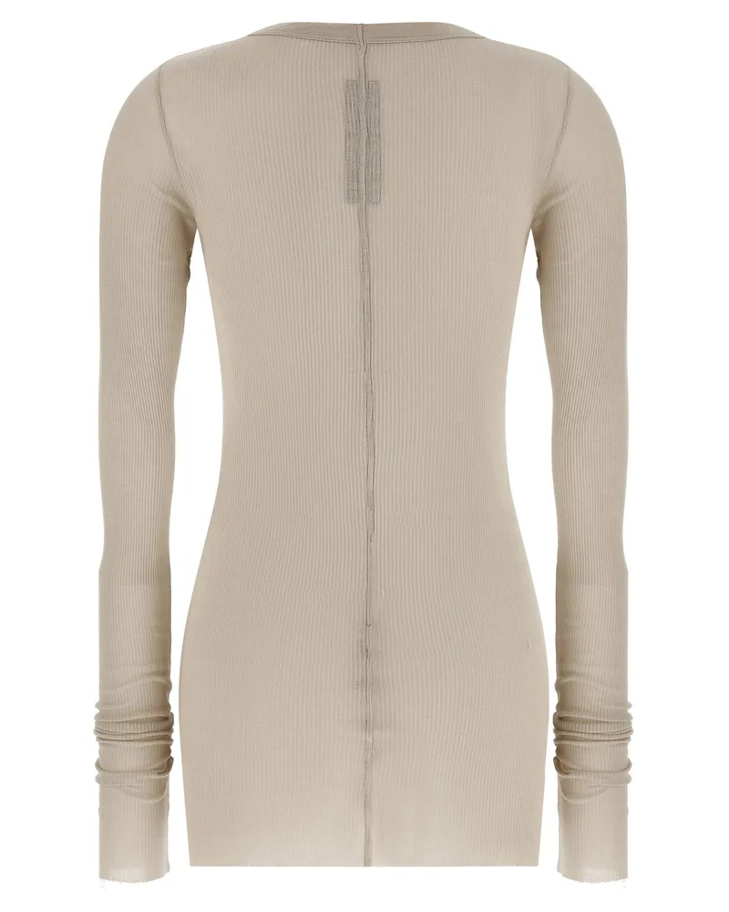 Rick Owens Rib LS T T-shirt — Beige Beige