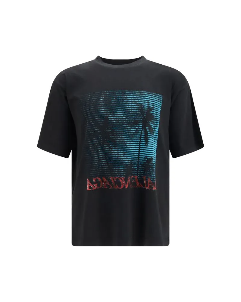 Balenciaga Men Black Cotton T-Shirt Black