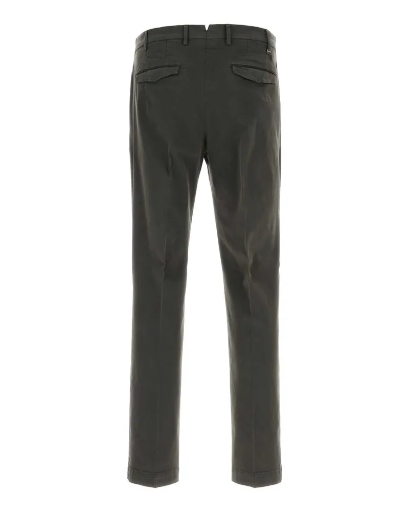 PT TORINO Men's Charcoal Stretch Cotton Pant Grigio Exterior: Elastane Pantaloni Trousers Gray
