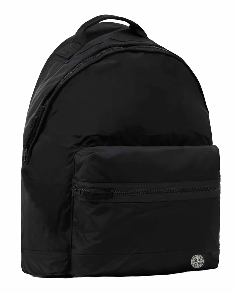 Stone Island Men's Backpack Nylon Metal-Trim Black Resin Backpacks Black