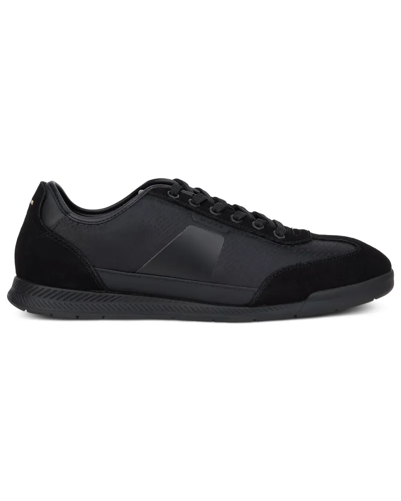 HUGO BOSS Men's Low-Top Sneakers Nitan Black Polyester Trainers Black