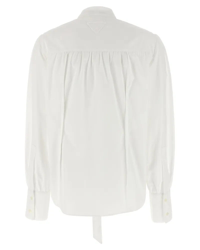 Prada Women's White Cotton Blouse White