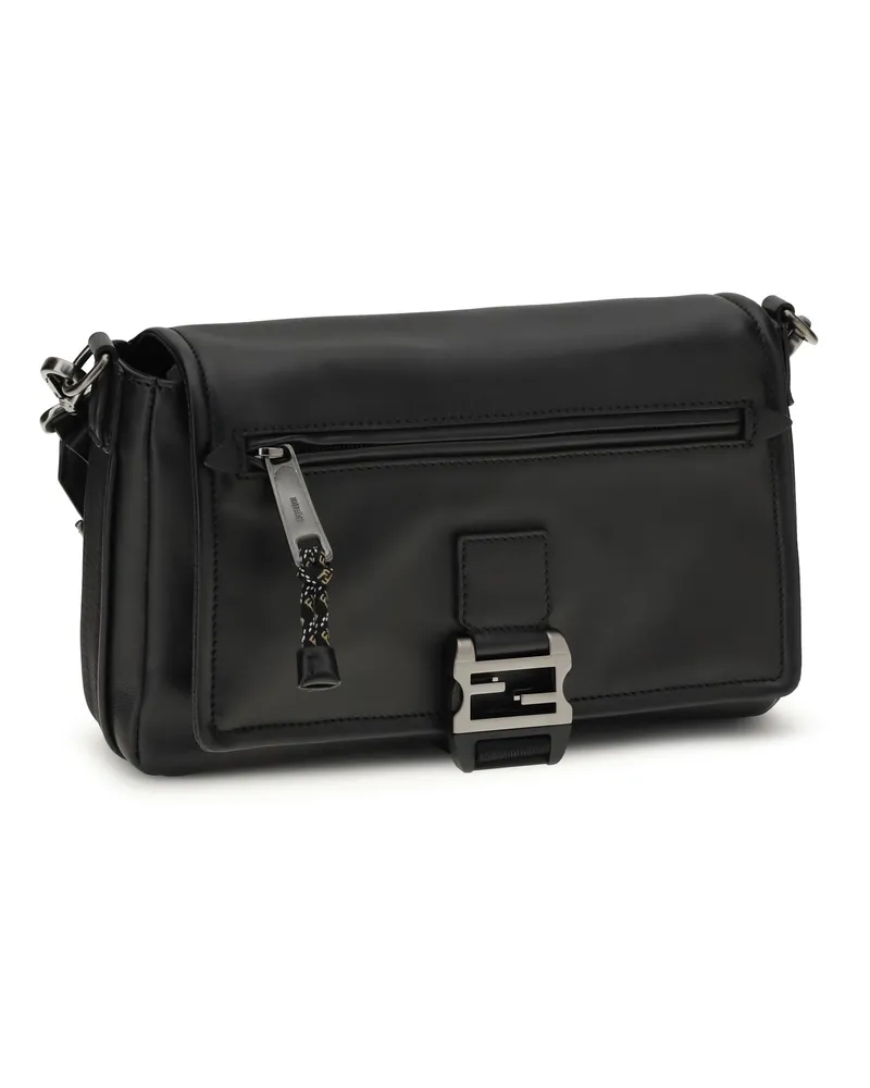 Fendi Men's Messenger Shoulder Bag Flux Black Calf Leather Black+rut.ubl.sat Black