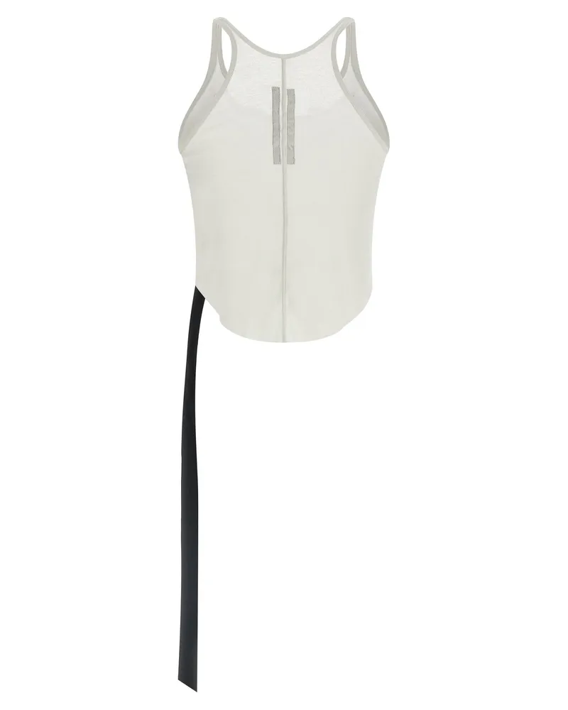 DRKSHDW by Rick Owens Semi-Transparent Cotton Tank Top — White White