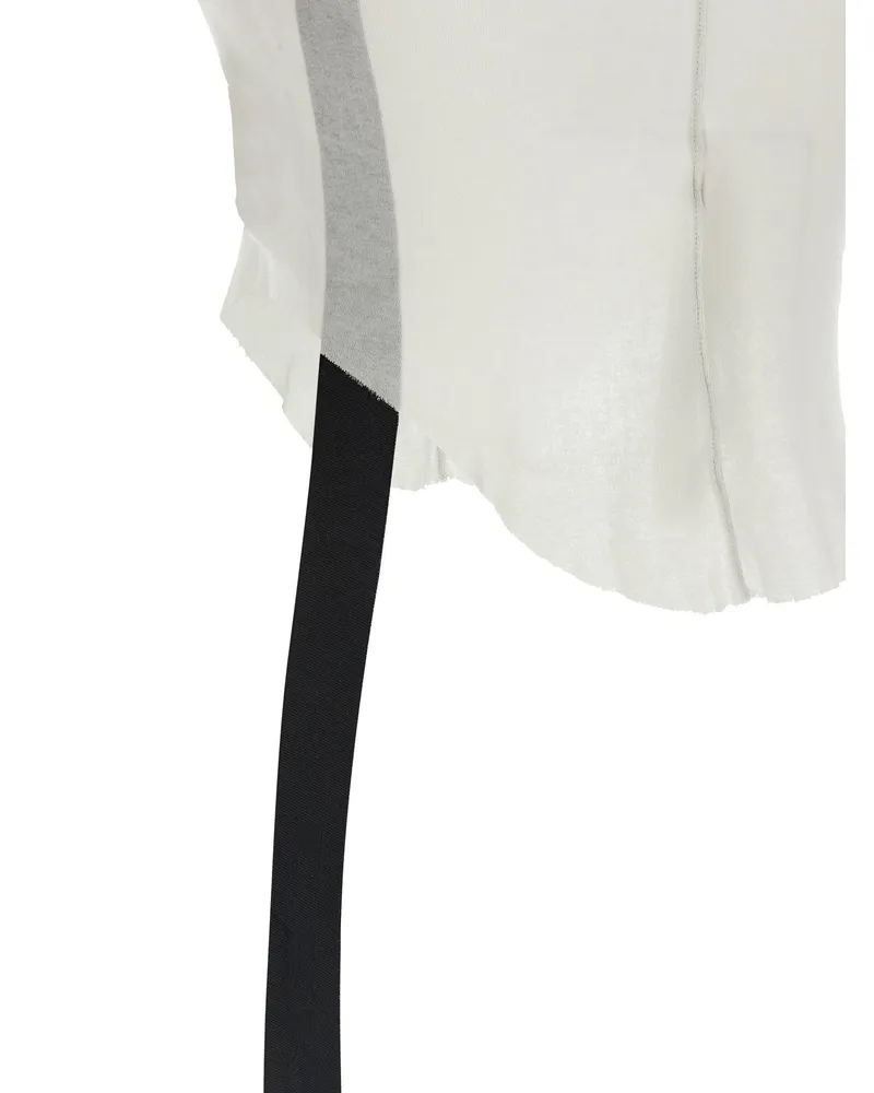 DRKSHDW by Rick Owens Semi-Transparent Cotton Tank Top — White White