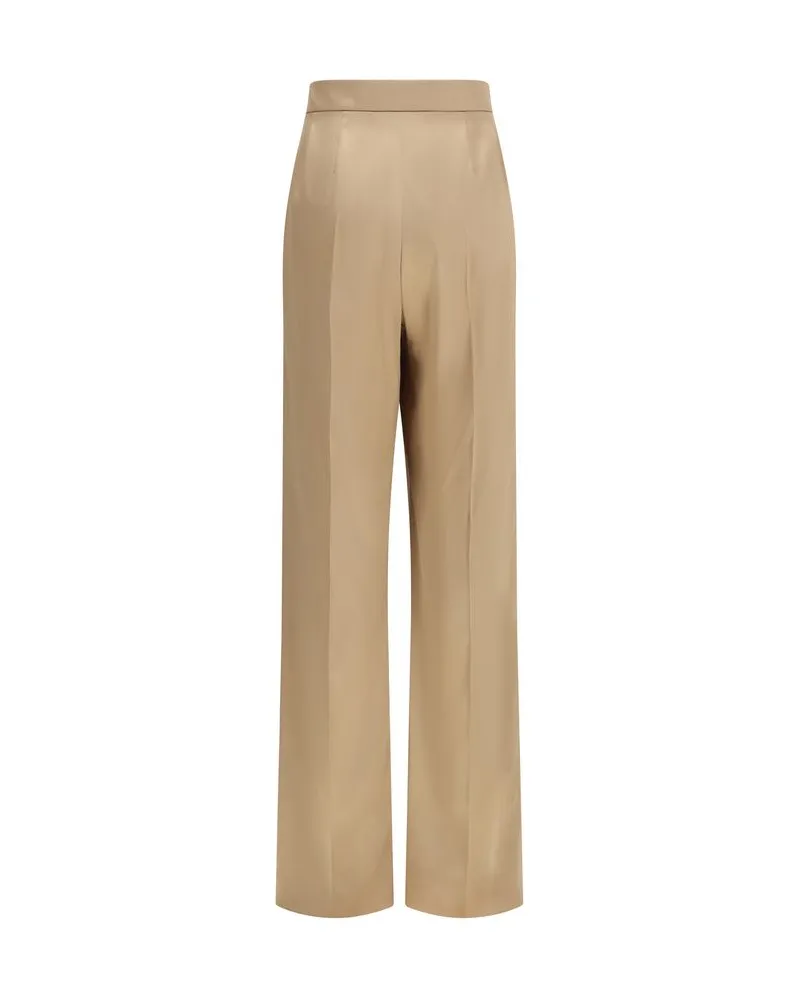 Valentino Garavani Women's Beige Silk Dress Pants Beige