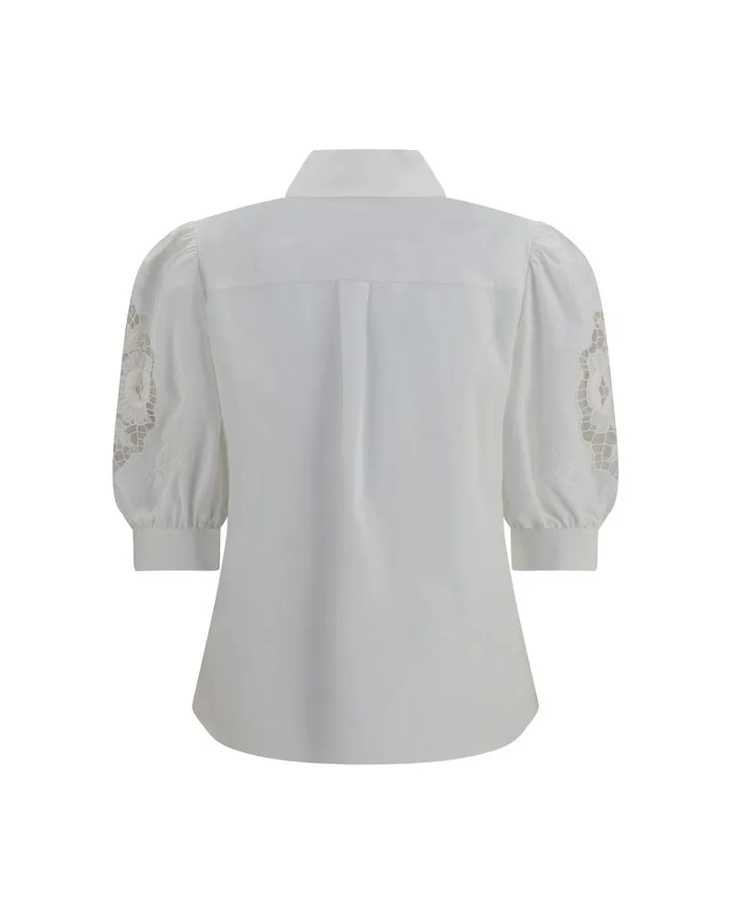 Valentino Garavani Women's White Cotton Blouse White
