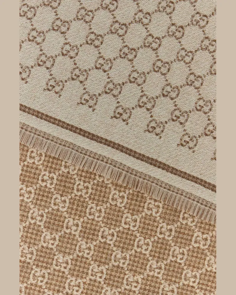 Gucci Women's Embroidered Wool Scarf Beigeivory Wo Vi Mz Pa Sciarpe E Foulard Scarfs Beige