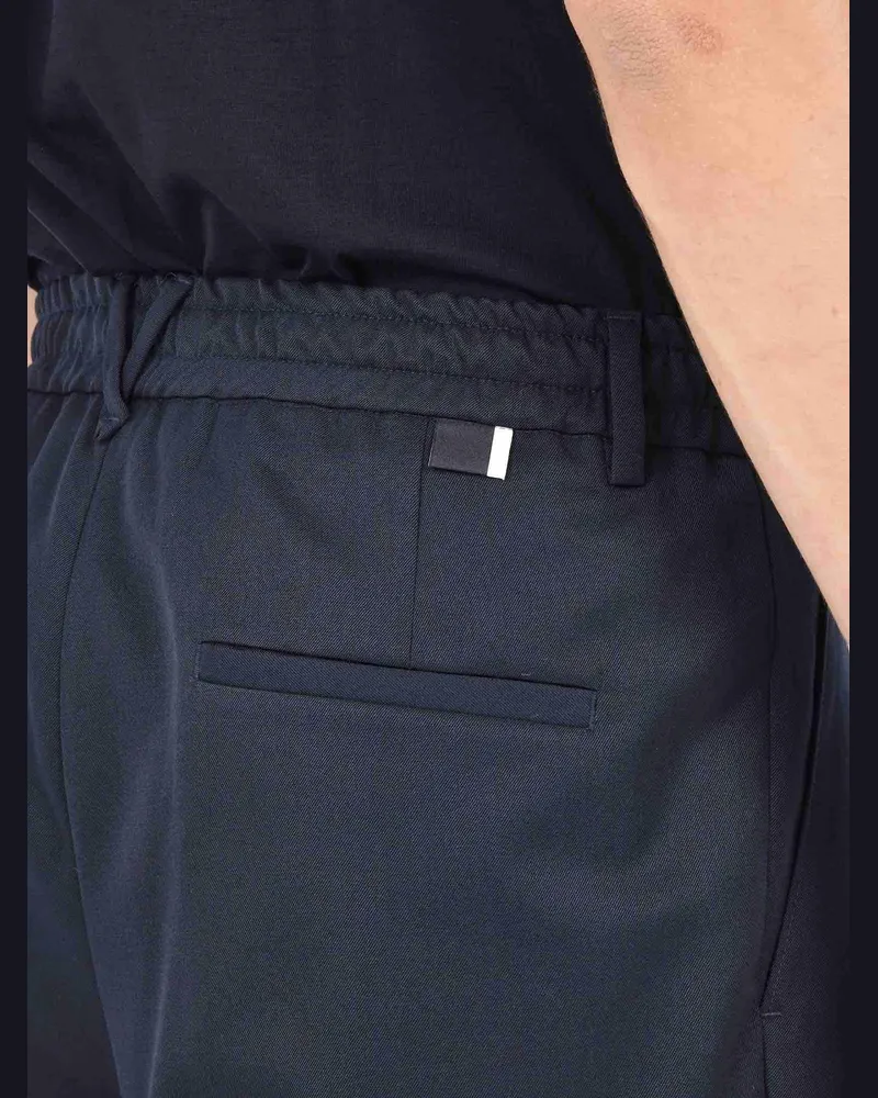Low Brand Men's Trousers Carrot Fit Navy Cotton Navy