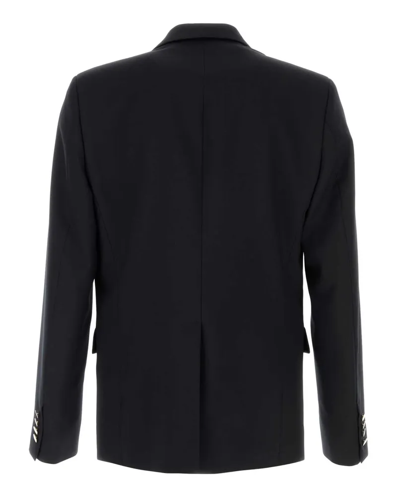 Gucci Men's Midnight Blue Wool Blazer Bluered Jacket Navy