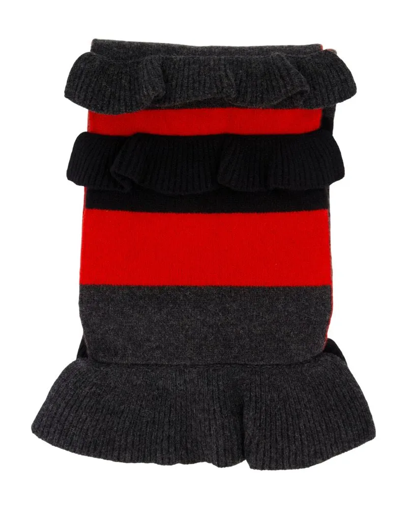 Simone Rocha Unisex Daisy Scarf -  Wool Red Accessories Red