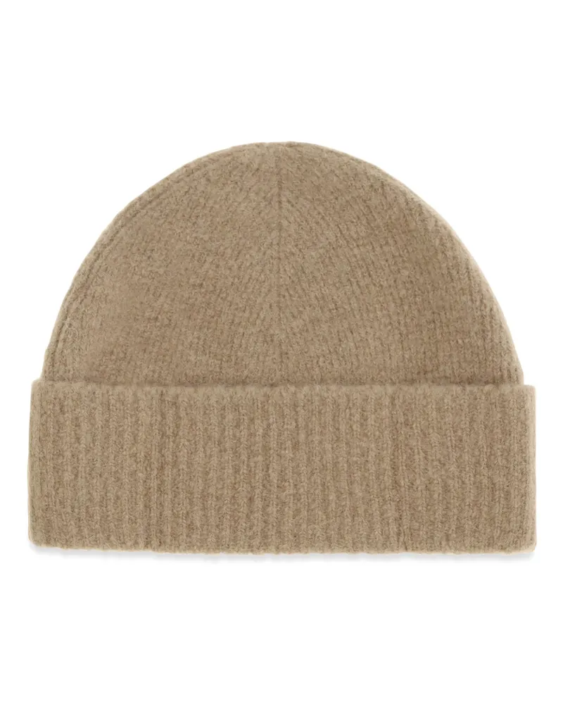 AMI Paris Men's Ami De Coeur Wool Beanie Beige Mastic-Ecru Ovis Aries Hats E Hairbands Mastic/ecru Beige