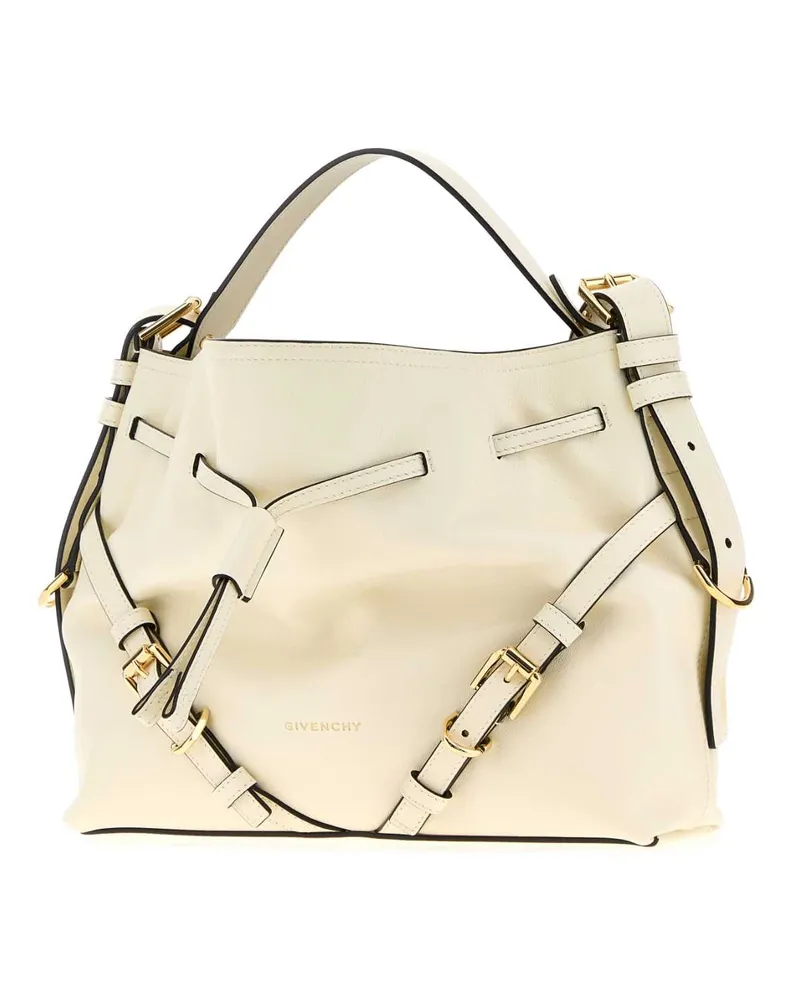 Givenchy Cut-Out Leather Shoulder Bag — Beige Beige