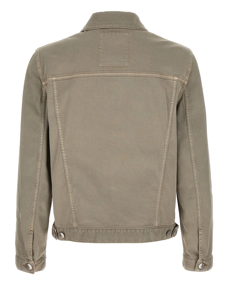 Brunello Cucinelli Cotton Twill Jacket — Gray-green Gray-green