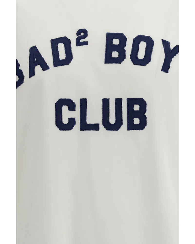 Dsquared2 Printed Cotton T-Shirt — White White