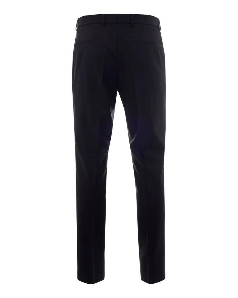 HUGO BOSS Men's Trousers Slim-Fit Black Virgin Wool Black