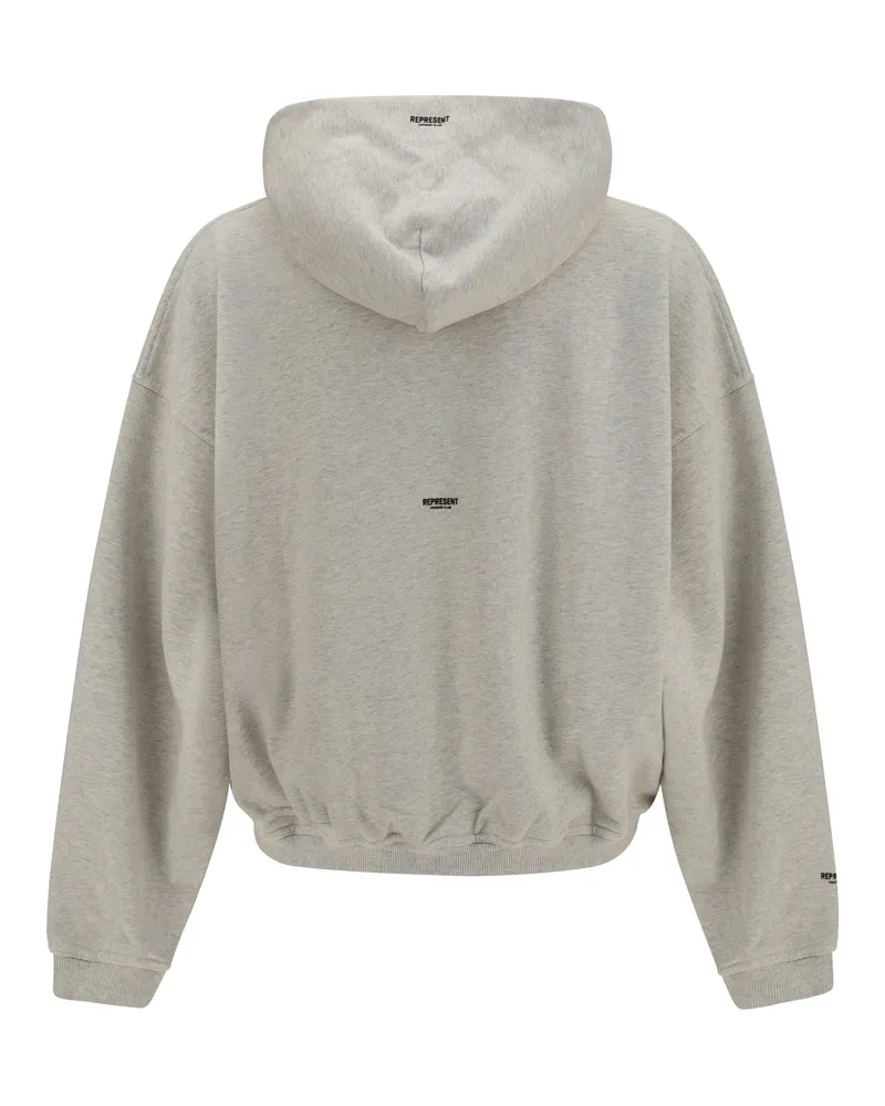 REPRESENT Men's Hoodie Micro Owners Club Cream Marl Cotton Sweatshirts Sweater Beige