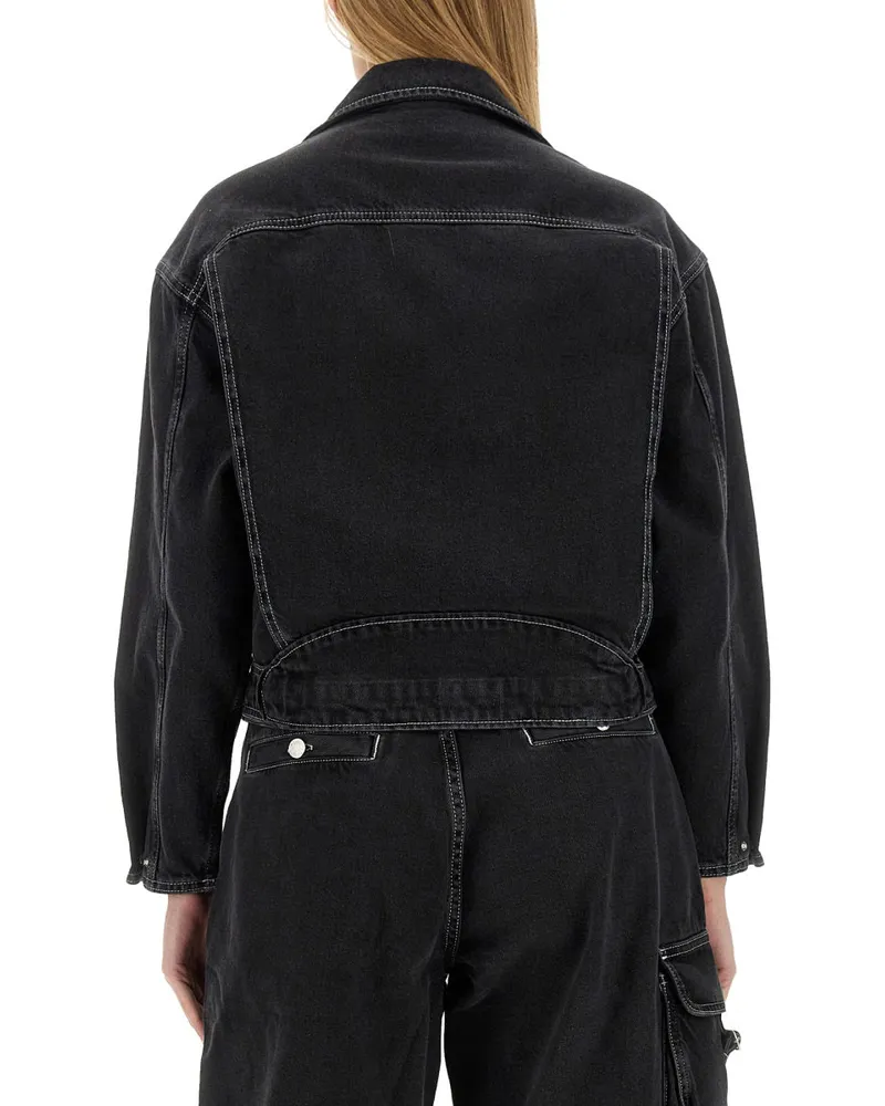 Moschino Cotton Denim Jacket — Black Black