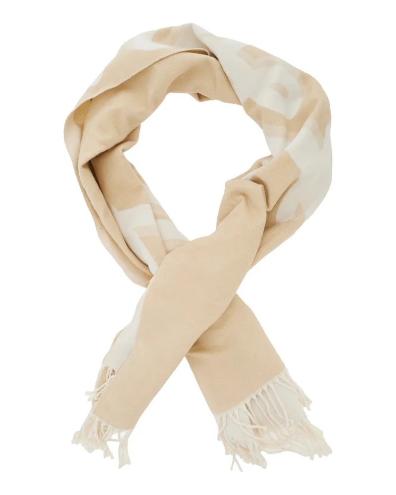Twin-Set Women's Scarf Grey Polyester Scarfs Beige