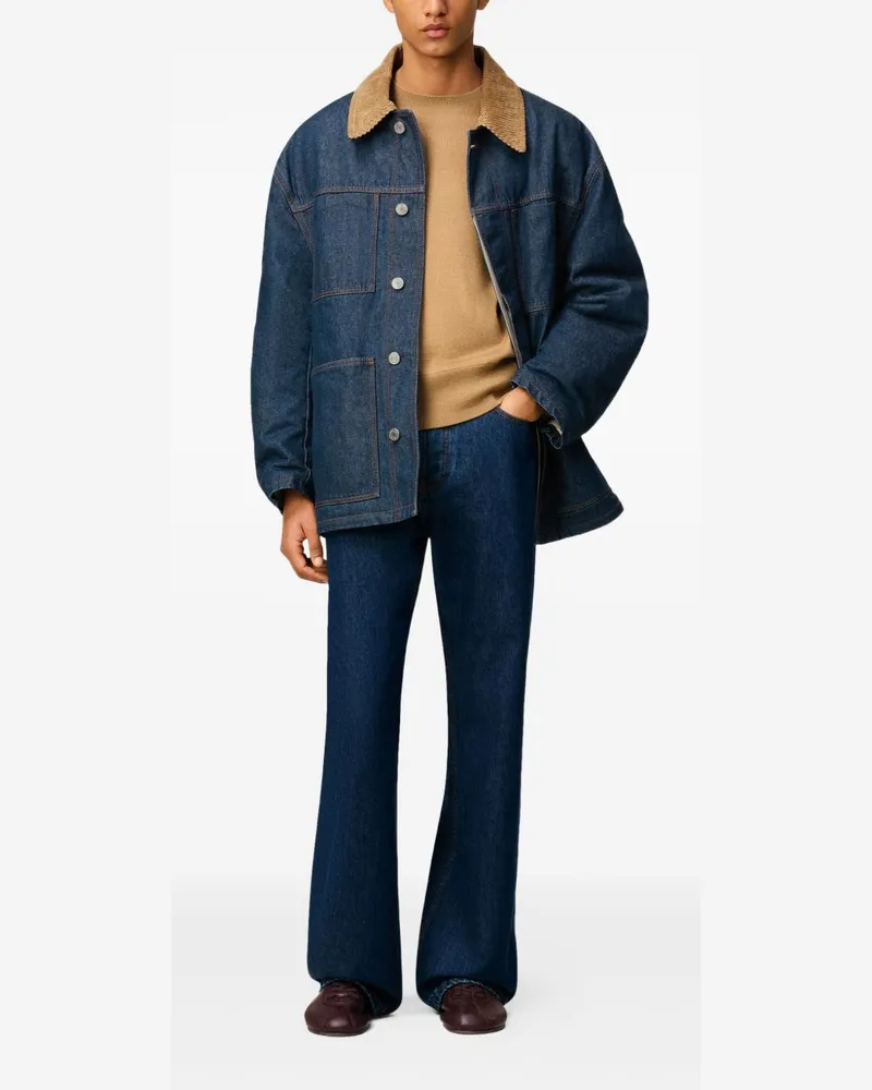 AMI Paris Worker Jacket — Blue Blue
