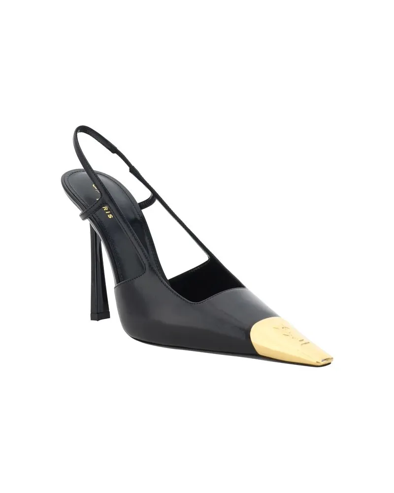 Saint Laurent Women's Black Lamb Ovis Aries High Heel Pumps Black