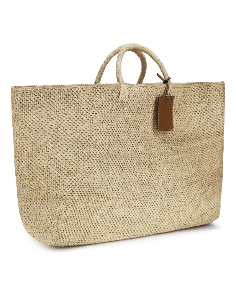 Manebí Women's Saona Maxi Tote Bag Natural Raffia Handbags Hand Beige