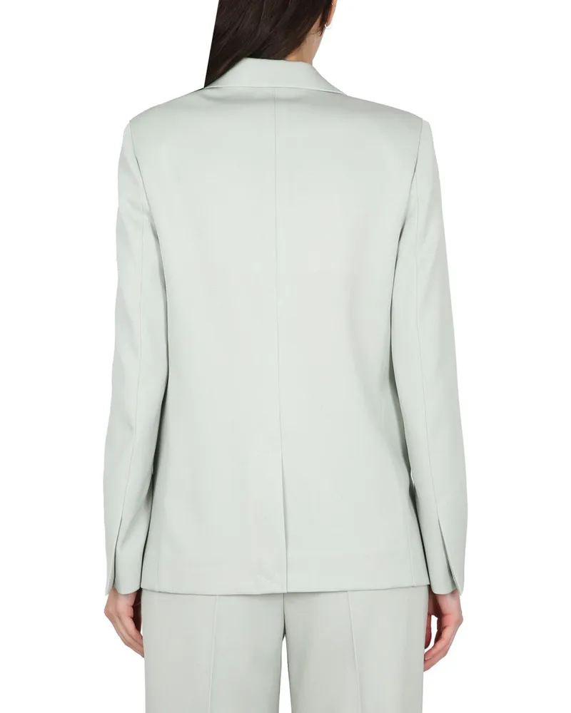 Lanvin Virgin Wool Single-Breasted Blazer — Green Green