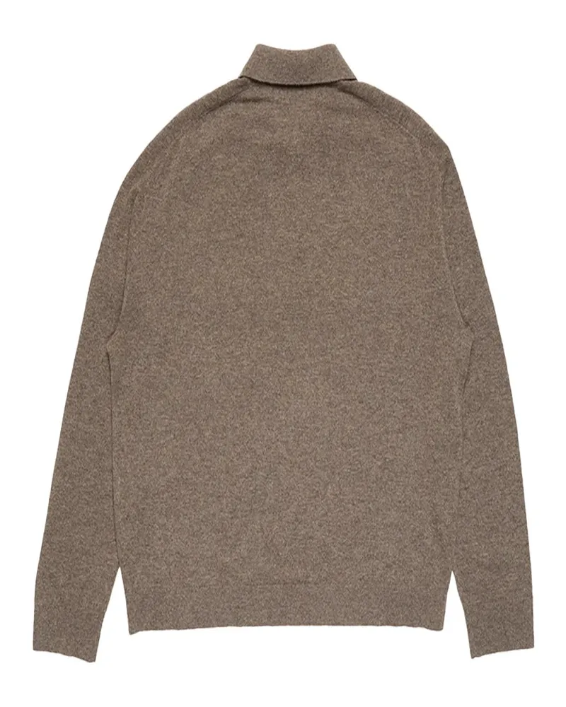 Acne Studios Wool Knit Polo Polo Sweater — Brown Brown