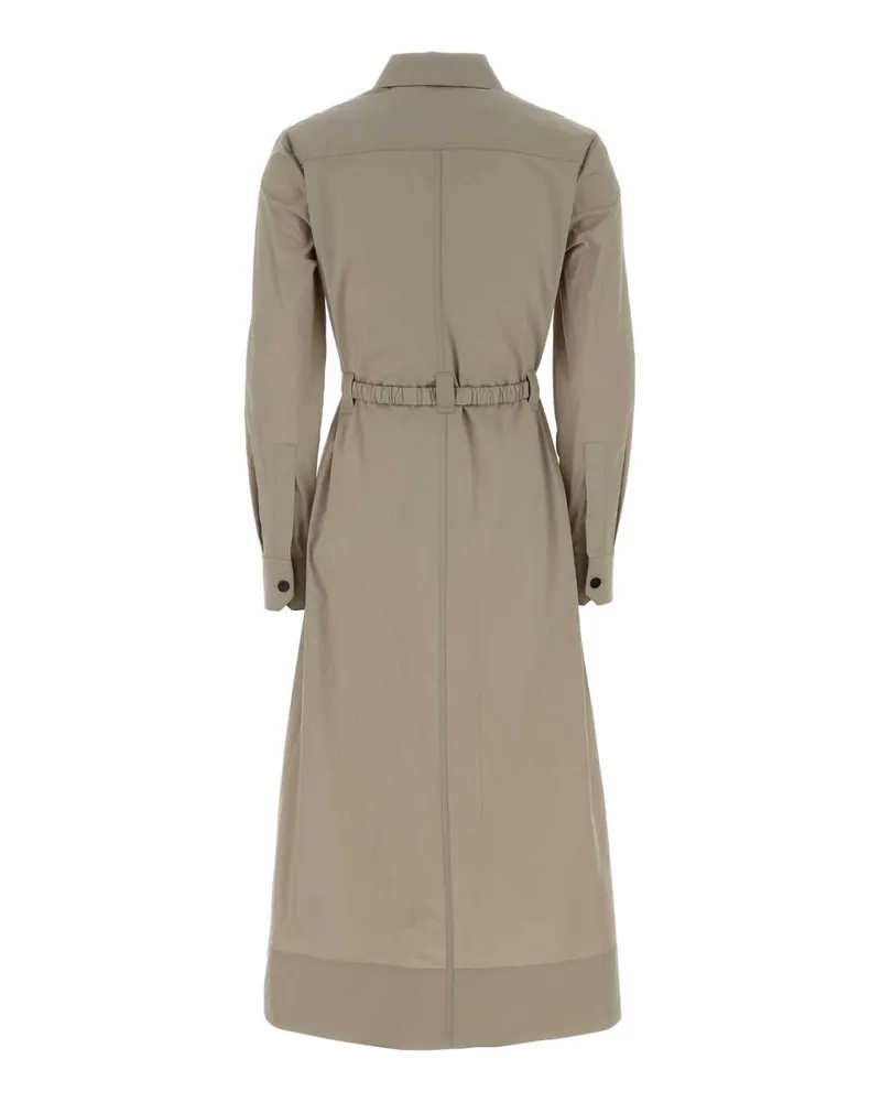 Tory Burch Women's Cappuccino Stretch Poplin Shirt Dress Kaki Exterior: Cotton Elastane Abiti Beige