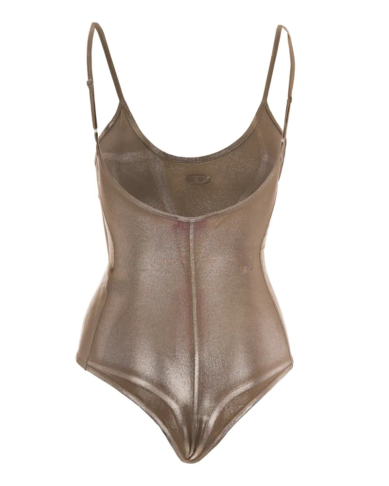Diesel Women's Bodysuit Imyny Sandy Beige Sandy-Beige Viscose Elastane Vests & Tank Tops Sandy/beige Beige