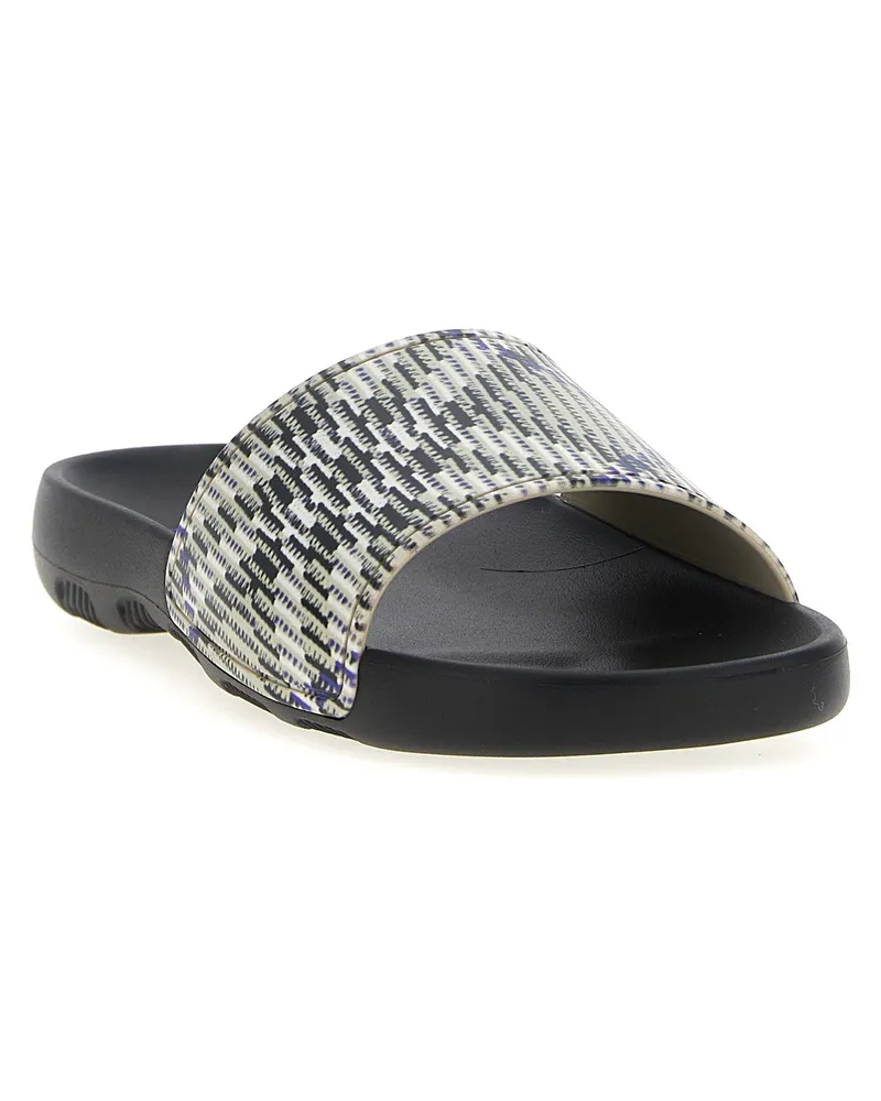 Burberry Dive Check Sandals — Black Black
