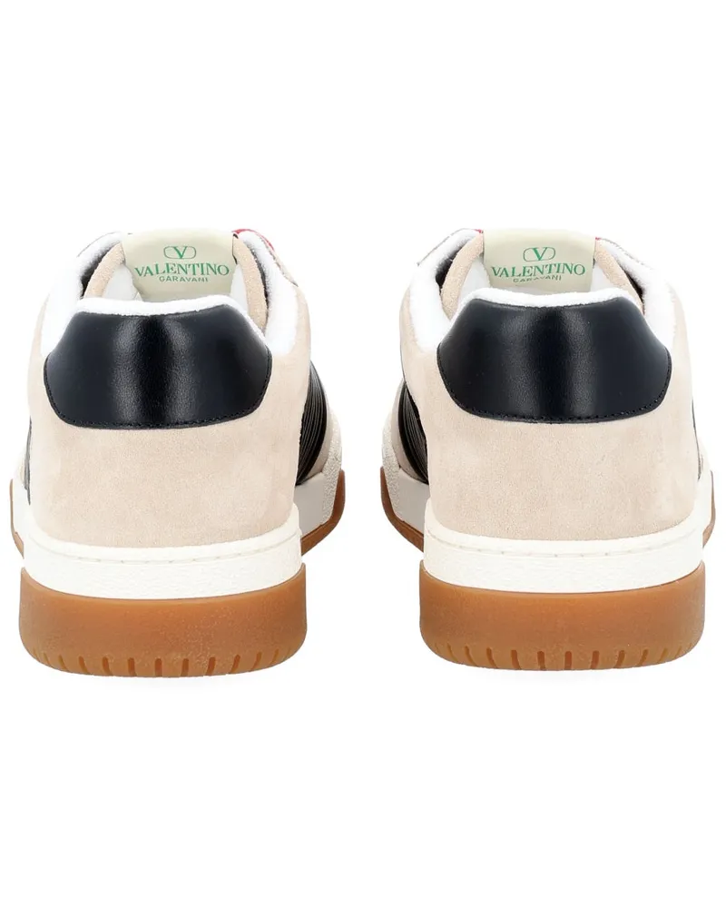 Valentino Garavani Leather Logo Sneaker — Beige Beige