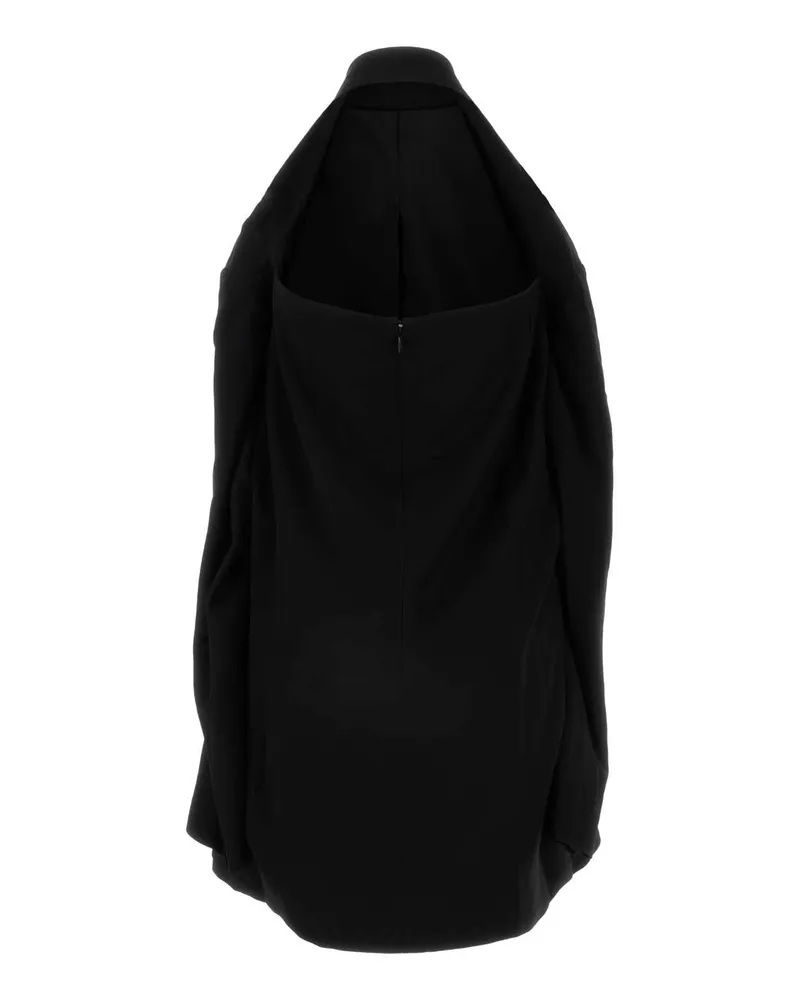Balenciaga Women's Suspended Dress Black Viscose Wool Black