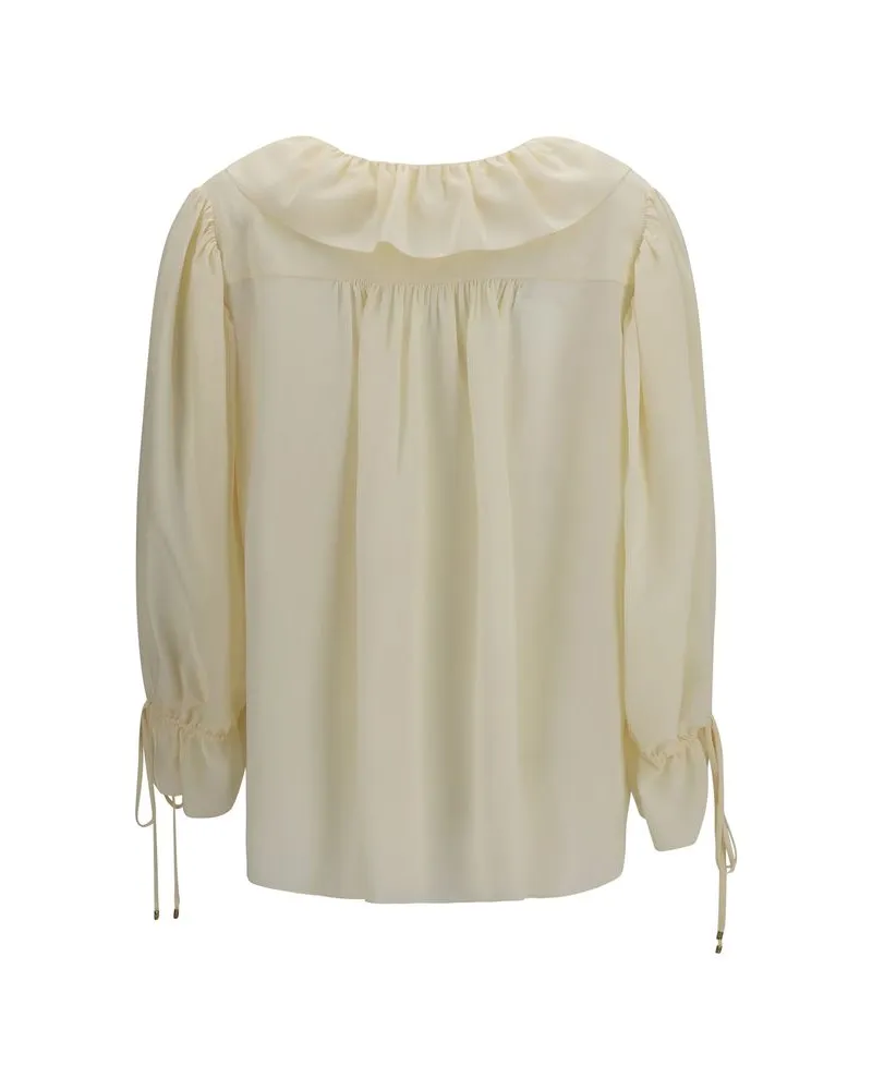 Chloé Women Beige Silk Blouse Beige
