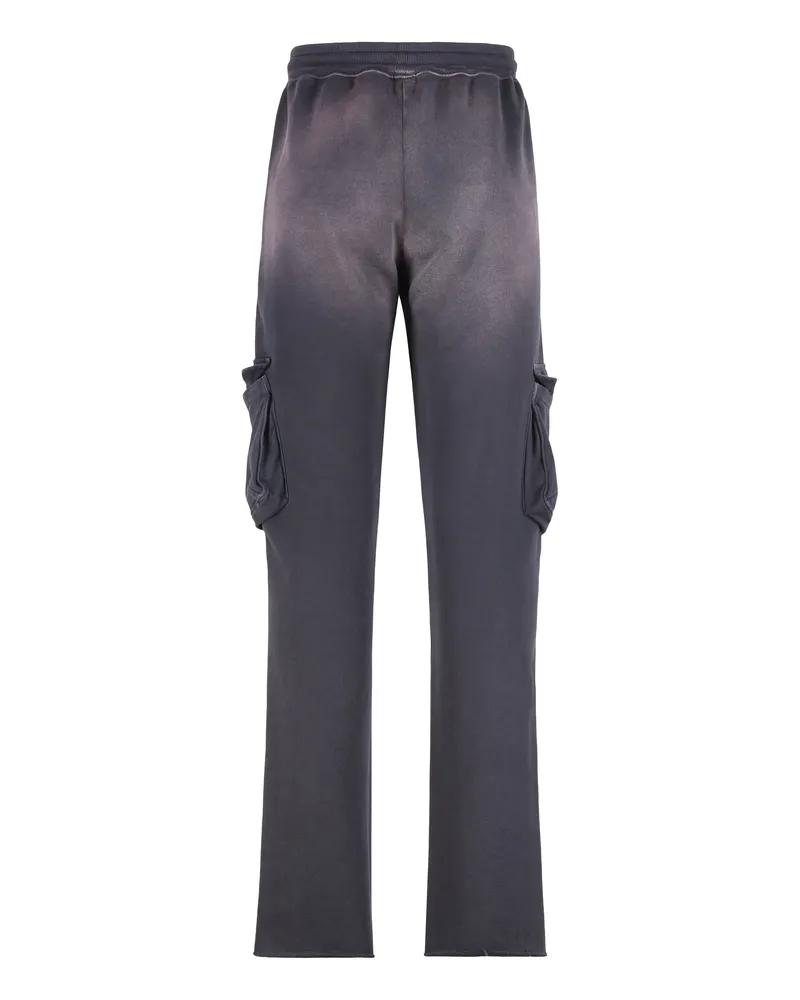 alchemist Men's Grey Cotton Cargo Trousers Track Pants Gray