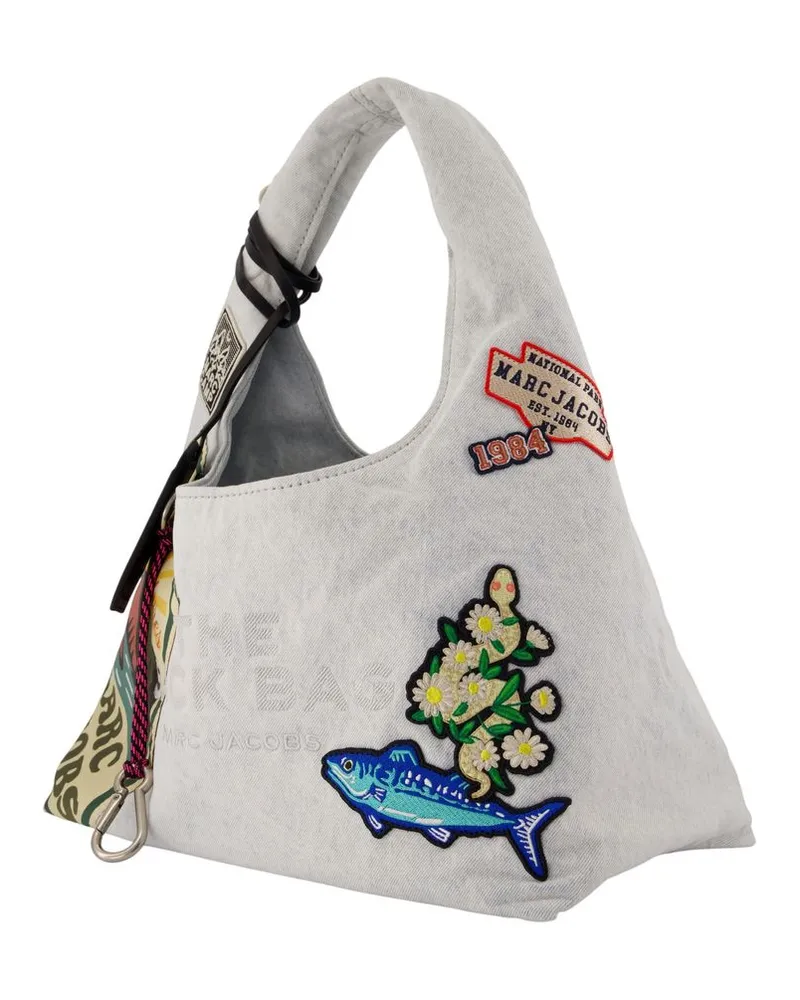 Marc Jacobs Women's The Sack Shoulder Bag -  Cotton Multicolor Shoulder-Hobo-Bags Beige