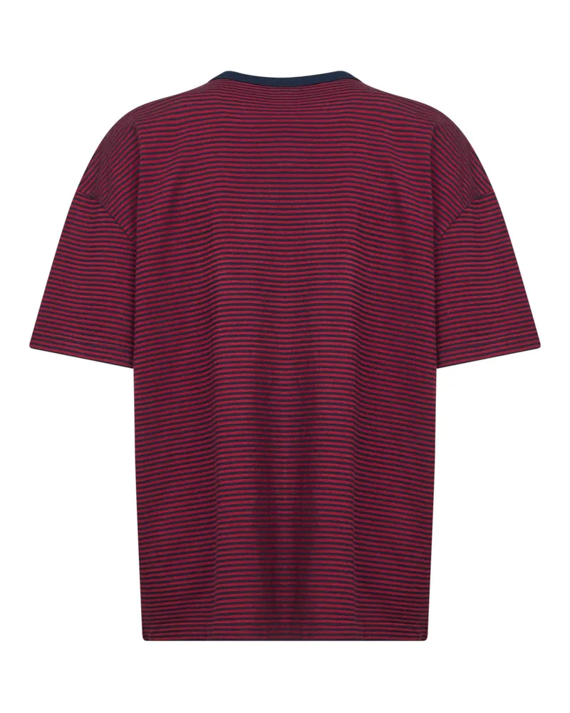 Prada Women's Striped Cotton Jersey T-Shirt T-Shirts & Jerseys Red